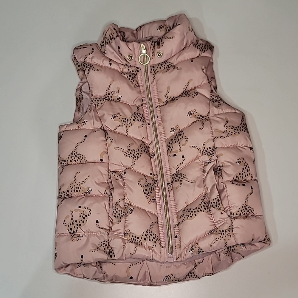 3/$30 H&M Cheetah Print puffer vest zipper